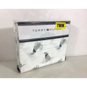 Tommy Hilfiger Twin Sheet Set Dog Print New